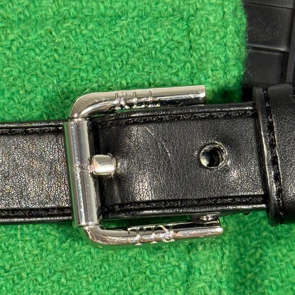 Lauren Ralph Lauren Wool Wrap Skirt Green Buckle Detail Size 10 Classic Preppy - Picture 2 of 9